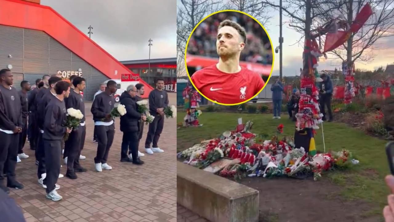 Emotivo gesto del PSG en Anfield: homenaje a Diogo Jota