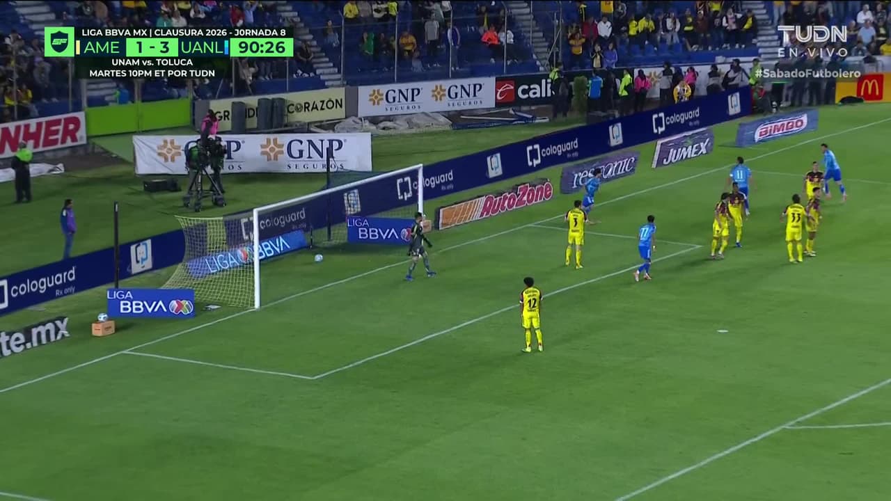 ¡GOL!  anota para Tigres. Juan Brunetta