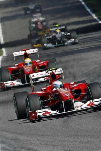 Massa siguió de cerca a Alonso a lo largo de toda la carrera, pero ni siquiera pudo intentar superarlo.