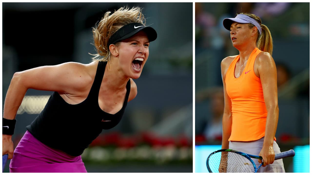 El partido de segunda ronda del Madrid Open entre Sharapova y Bouchard estaba caliente por las declaraciones de esta última.