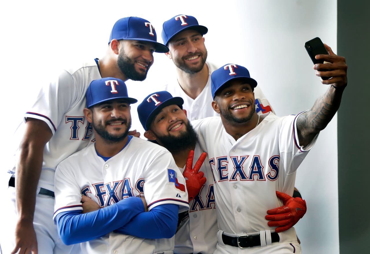 Nomar Mazara, Joey Gallo, Delino DeShields, Rougned Odor, Martín Pérez.