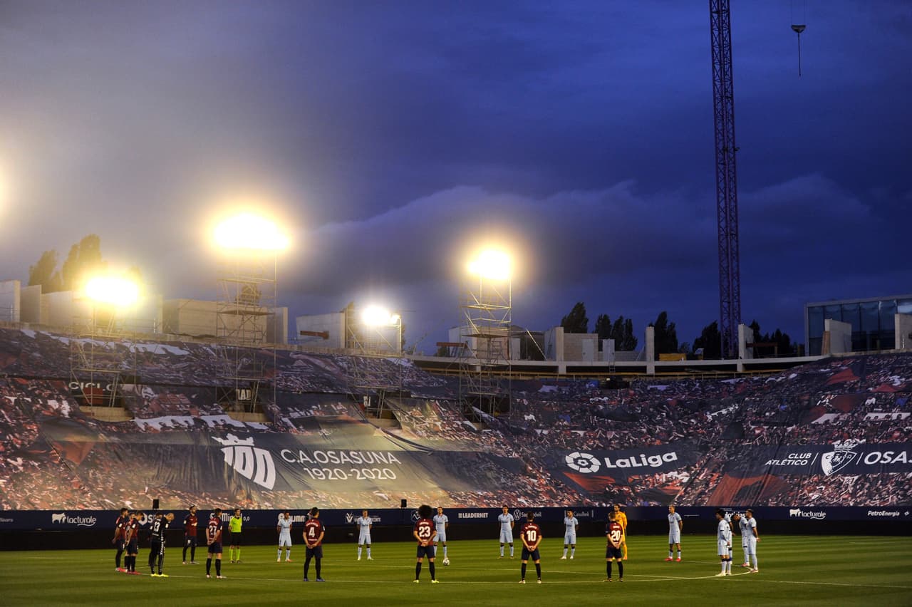 Osasuna y Atlético de Madrid se midieron en el Estadio Sadar en Pamplona.