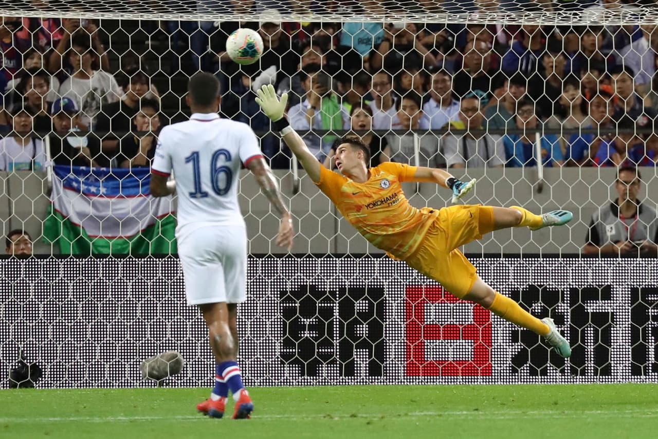 Espectacular lance de Kepa Arrizabalaga