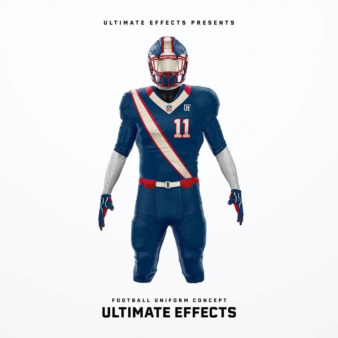 New England Patriots - La franja recuerda el uniforme de los colonizadores ingleses.