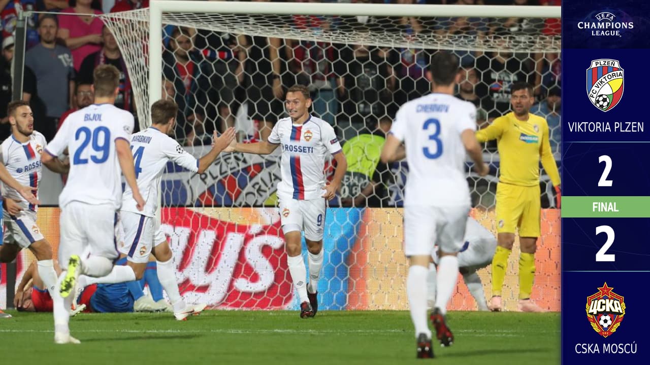 CSKA Moscú rescató valioso empate ante Viktoria Plzen