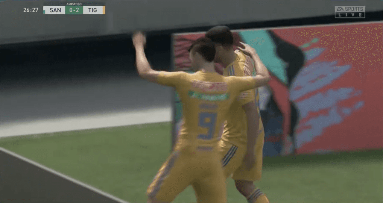 Gran actuación de Francisco Venegas otorga primer triunfo a Tigres en eLiga MX ante el poderoso Santos que no metió ni las manos.