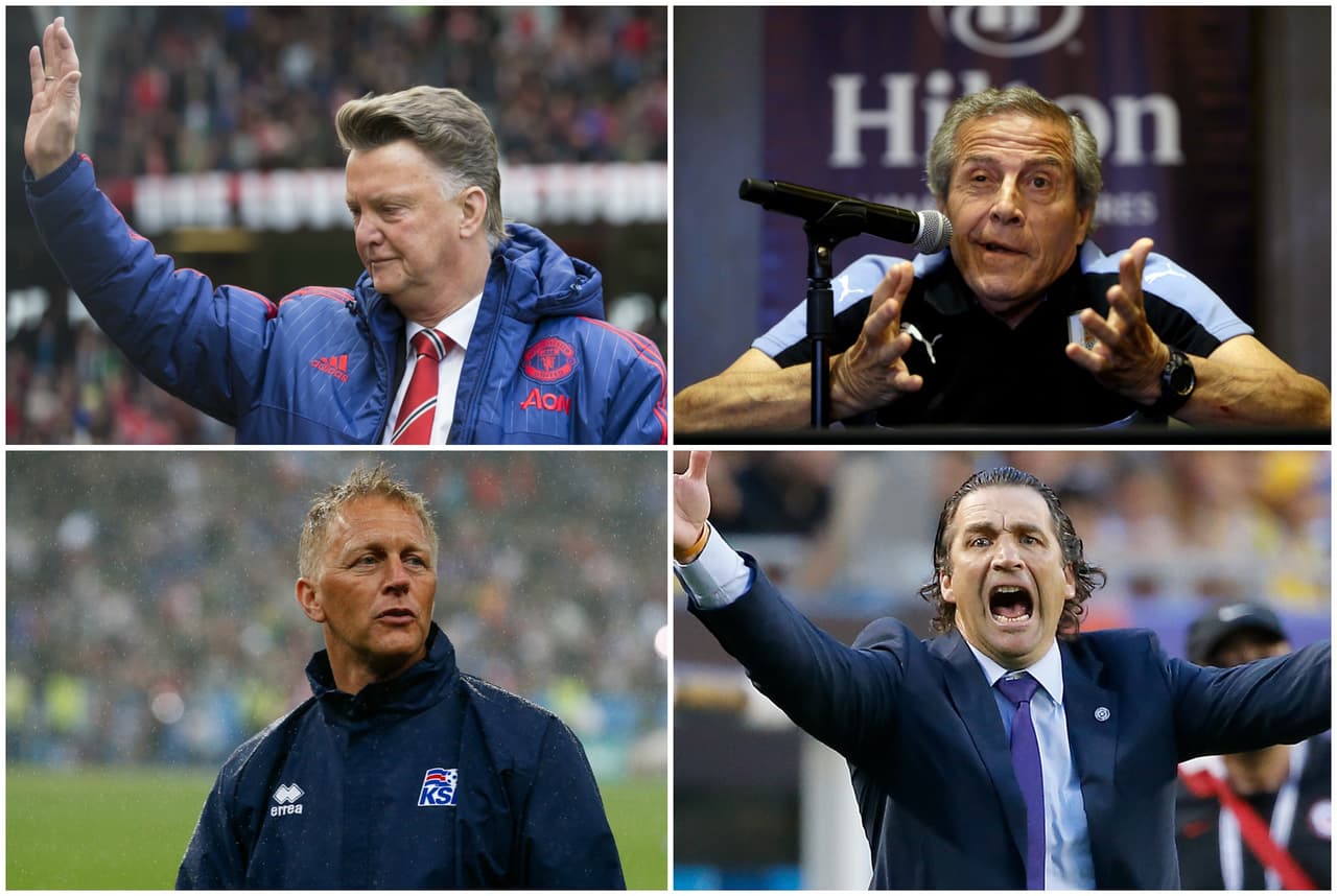 37. Louis Van Gaal (Holanda - Sin equipo) / 40. Óscar Washington Tabarez (Uruguay - Selecócni de Uruguay) / 43. Heimir Hallgrimsson (Islandia - Selección de Islandia) / 49. Juan Antonio Pizzi (Argentina - Selección de Chile)