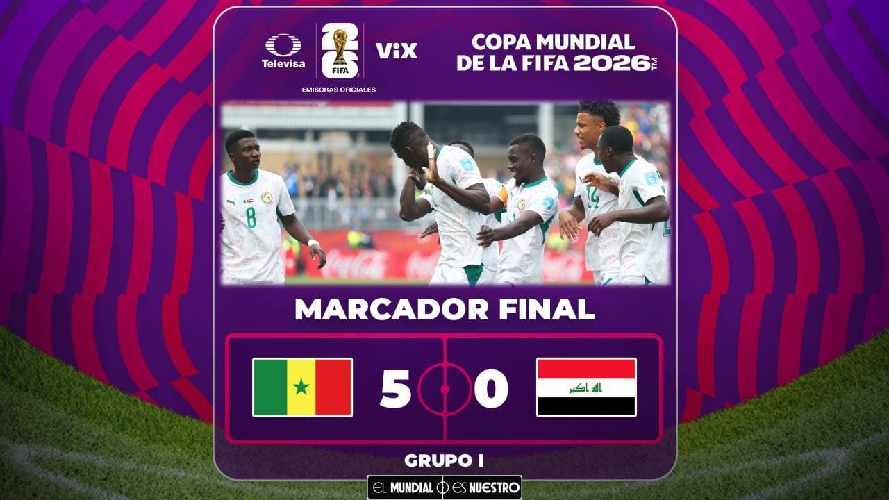 Resumen | Senegal aplasta a Irak con una goleada de escándalo