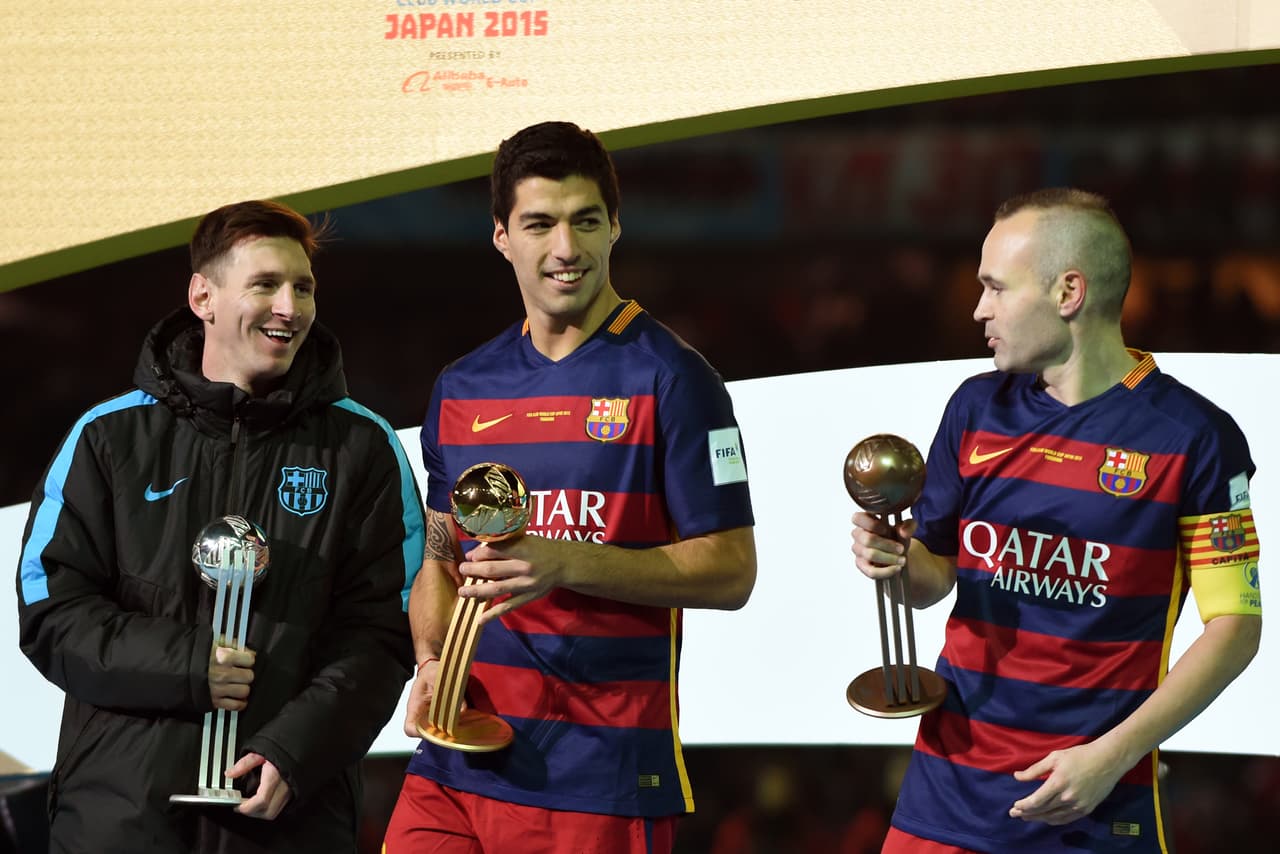 Messi Luis Suárez e Iniesta