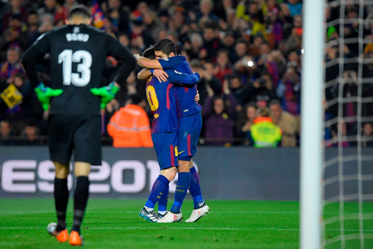 Con Messi en plan de estrella y Suárez convertido en el 'killer' del equipo, Barcelona no tuvo piedad y destrozo 6-1 al Girona en la Jornada 25 de La Liga