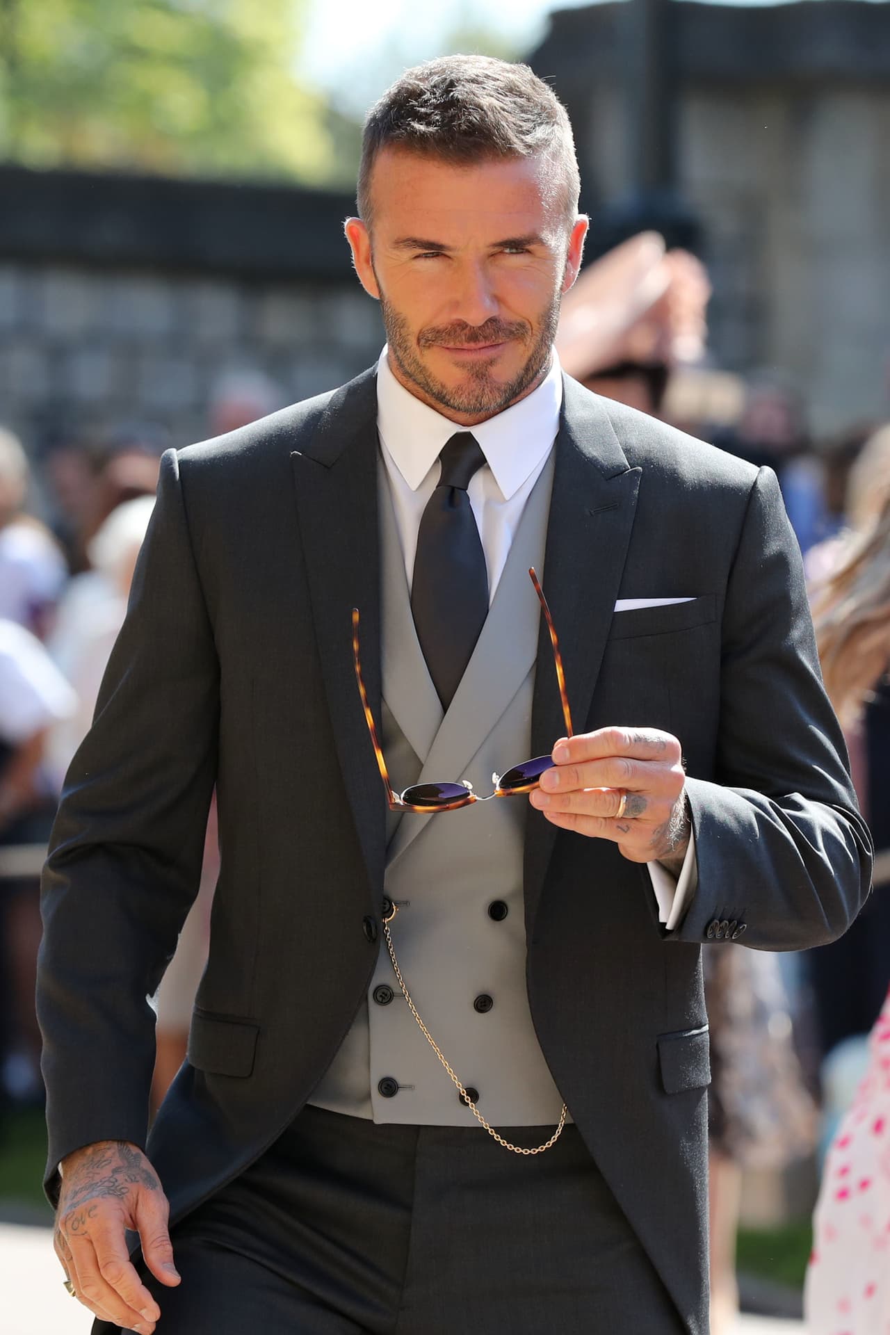 La elegancia de Beckham fue protagonista, siendo el exfutbolista una celebridad en Inglaterra.