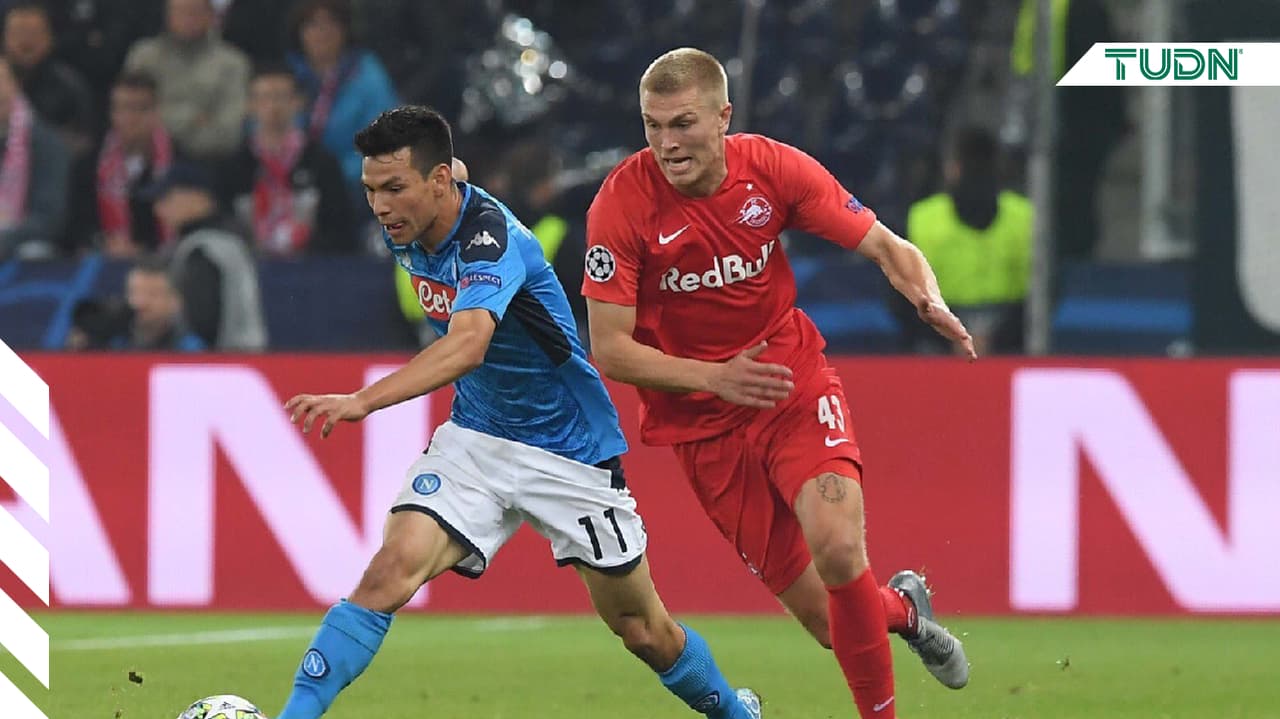 Hirving Lozano ante el RB Salzburg