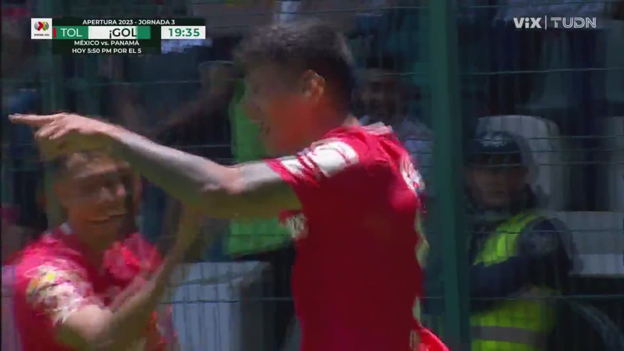 Gol de Toluca, Morales se estrena como goleador y pone el 1-1
