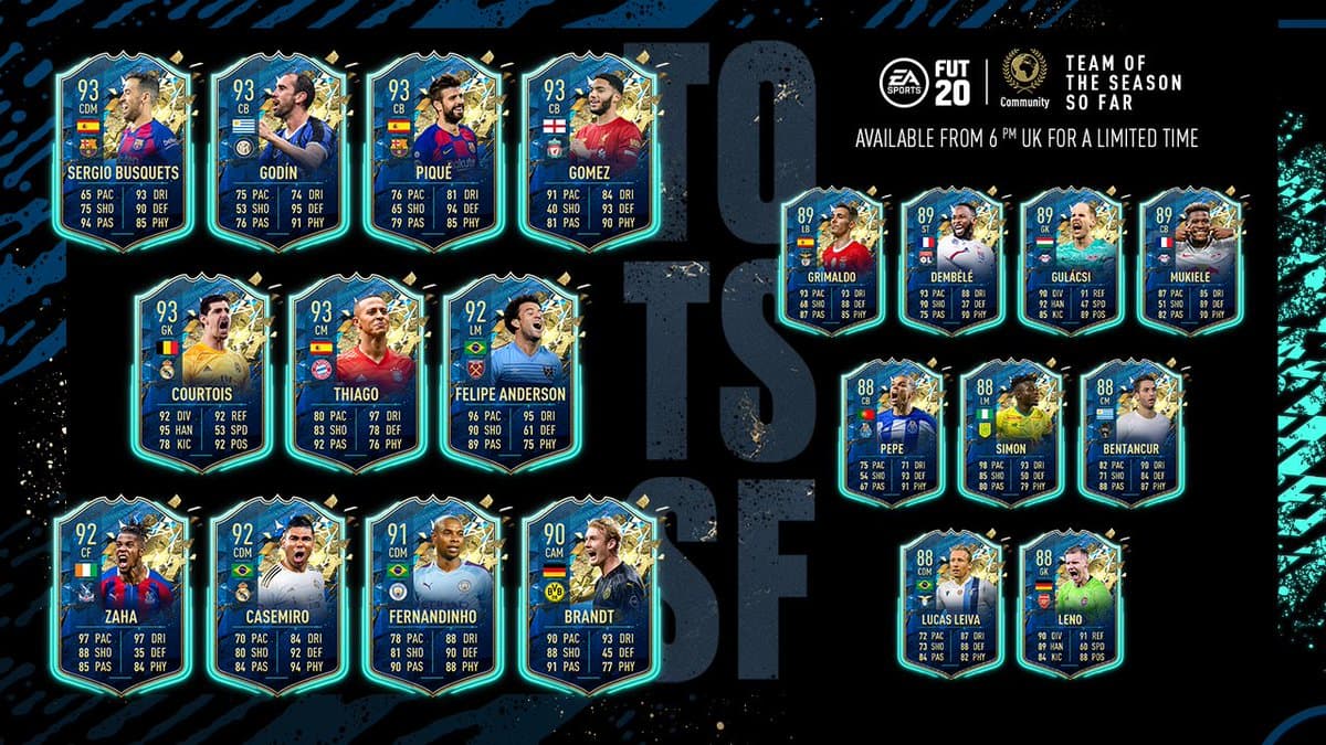 ¡Por fin! Salieron los primeros TOTS de FIFA 20