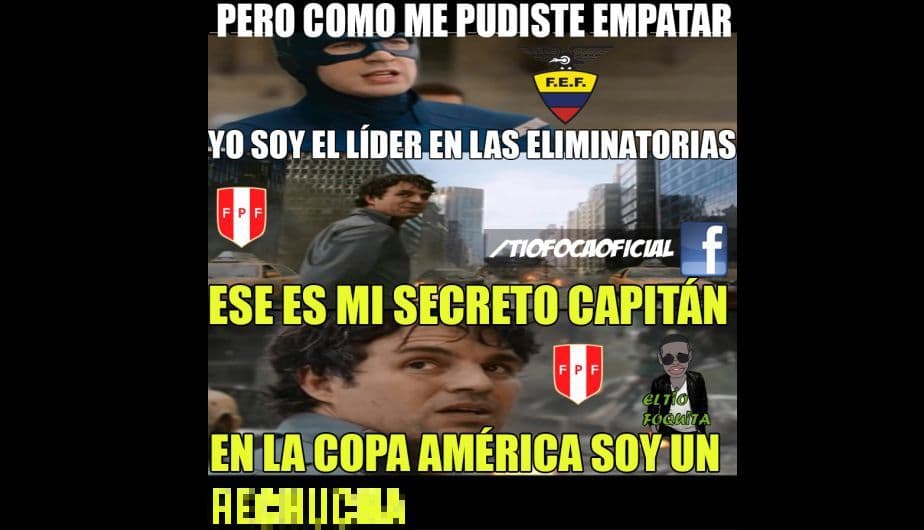 Los memes del triunfo 7-1 de Brasil contra Haití y del empate de Ecuador y Perú 2-2.