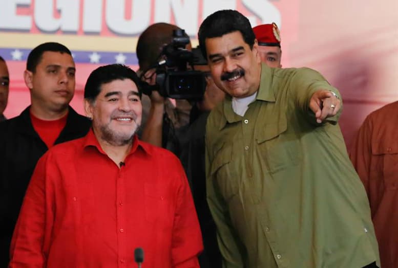 Maradona se declaró 'soldado' de Nicolás Maduro