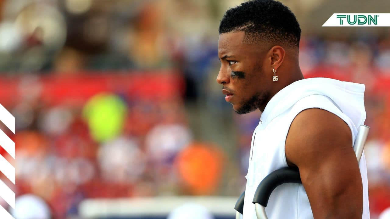 El estelar corredor de los New York Giants sufrió una lesión en el tobillo y está por saberse cuán grave es.