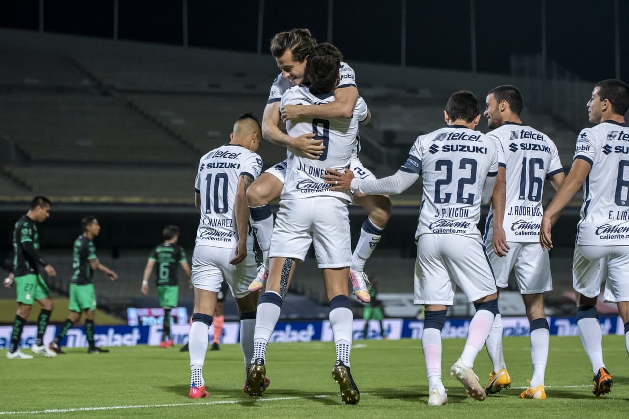 Con gol de Juan Dinenno desde los once pasos, los Pumas vencen 1-0 a Santos y se quedan con los tres puntos. Pumas rompe una mala racha de seis partidos sin ver la victoria y Santos se queda en la quinta posición del torneo.