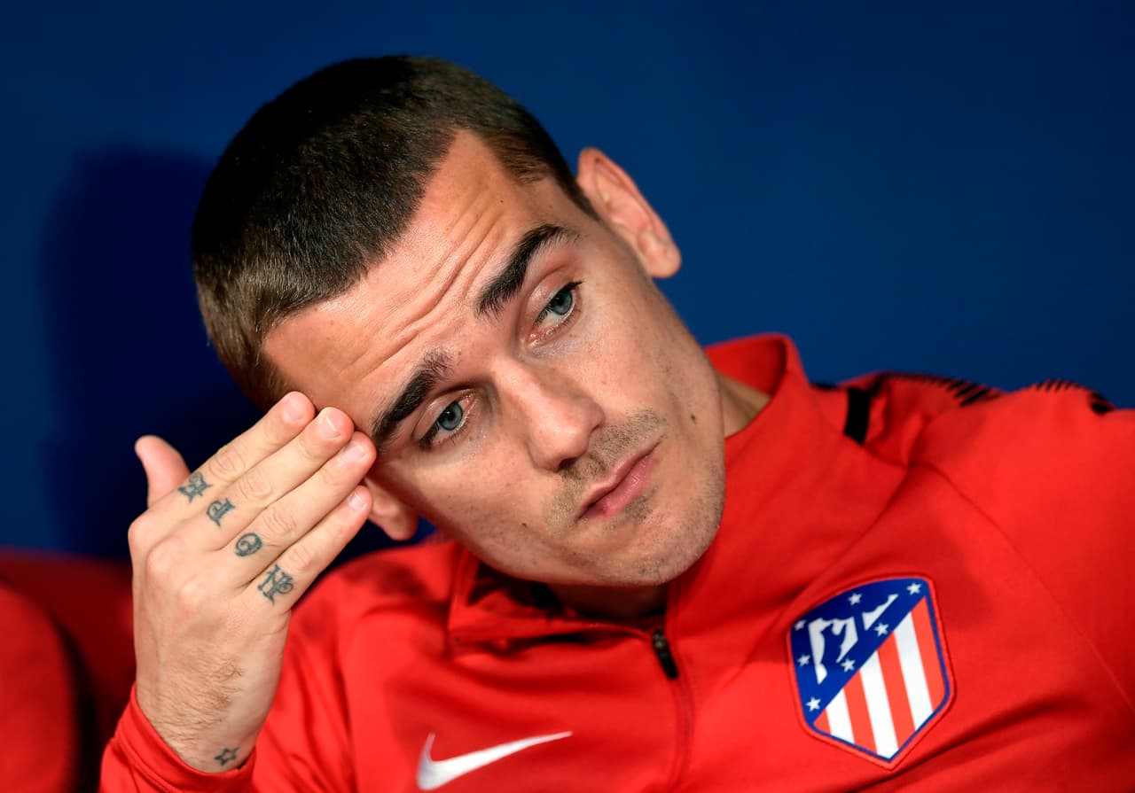 El francés Antoine Griezmann estuvo en la suplencia con miras al partido de semifinal de Europa League contra Arsenal.
