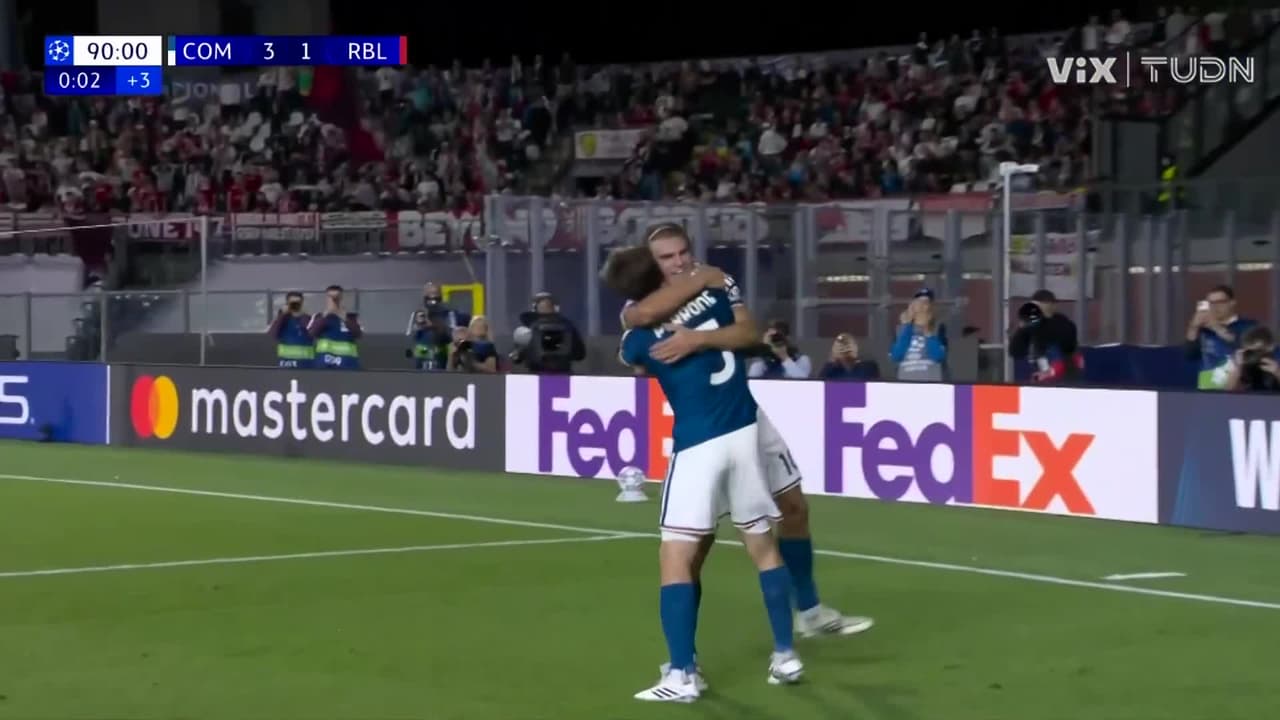¡Es una goleada! Máximo Perrone marca el cuarto del Como ante Leipzig en Champions