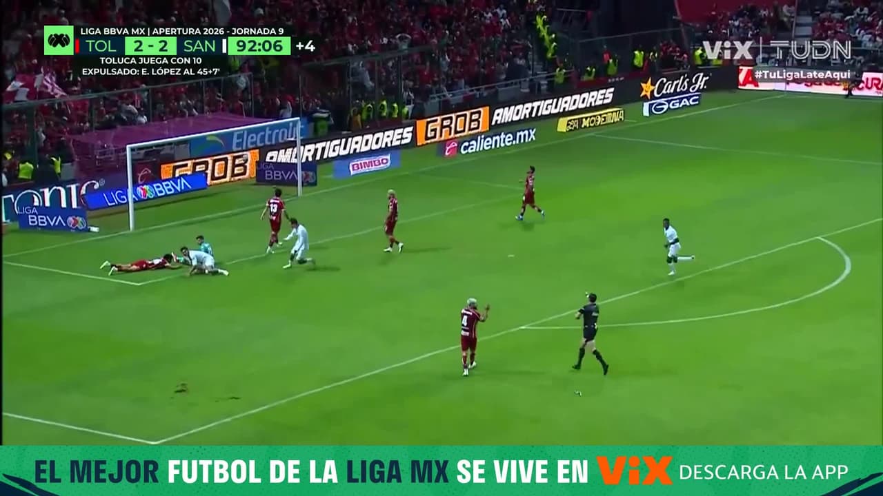 ¡DRAMA TOTAL! ¡Santos lo había remontado al 93 pero se anula el gol por una mano previa!
