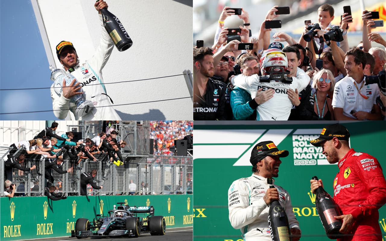 Lewis Hamilton superó a Max Verstappen cerca del final del Gran Premio de Hungría para conquistar su victoria número 81 en la Fórmula 1 y ampliar de este modo su ya de por sí amplio liderato en la actual temporada.