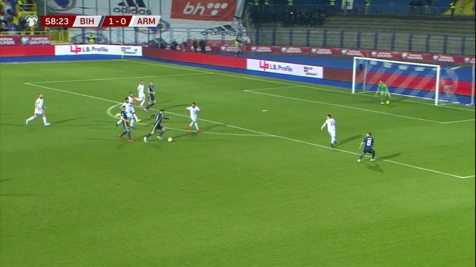 Tiro desviado de Muhamed Besic