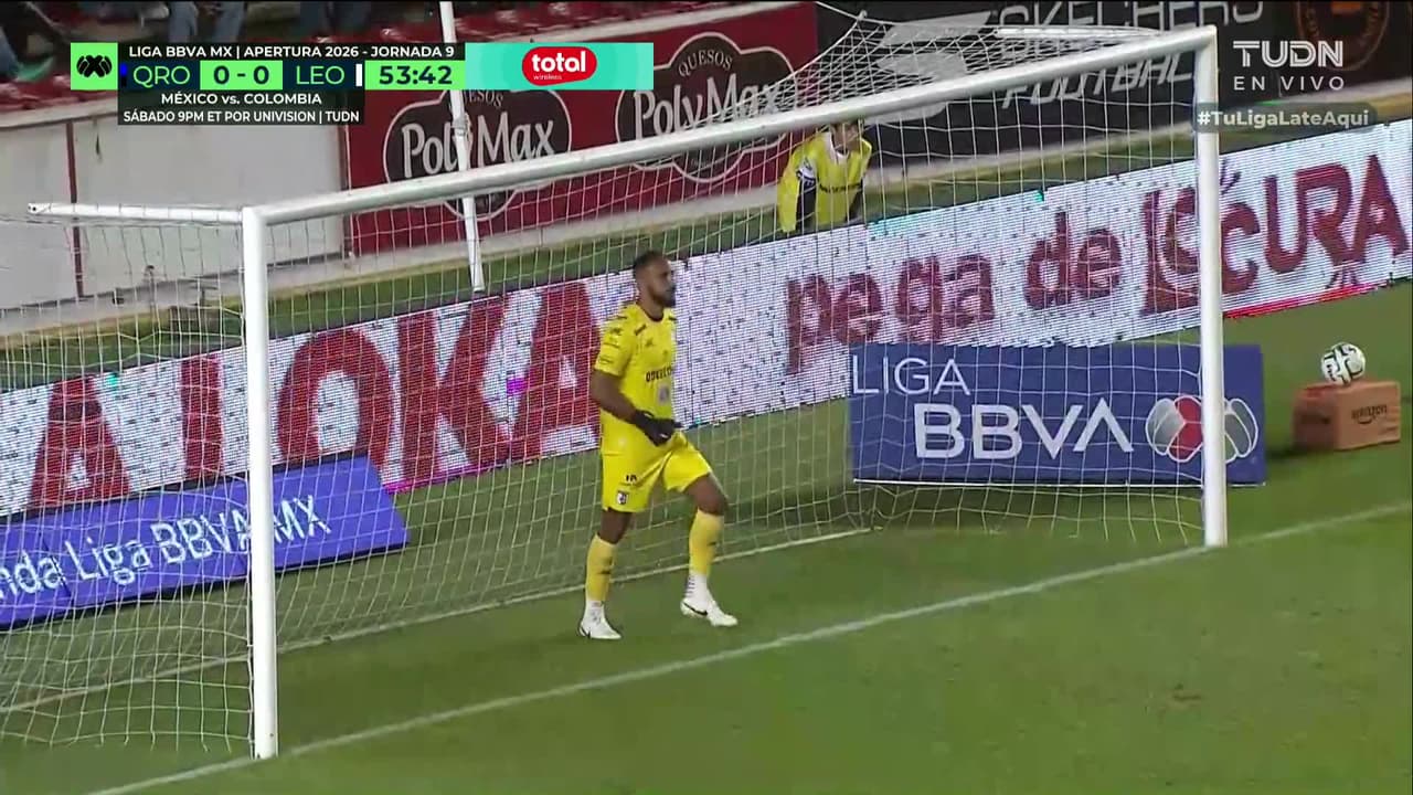 ¡GOL!  anota para León. Daniel Arcila