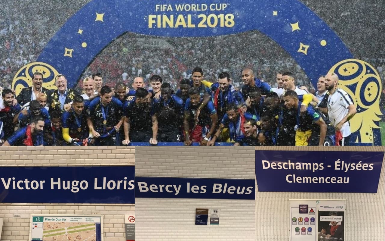 Campeones del Mundo son homenajeados en el metro de París