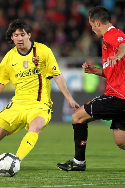 Messi entró en el segundo tiempo, pero no pudo hacer mucho ante un buen Mallorca.