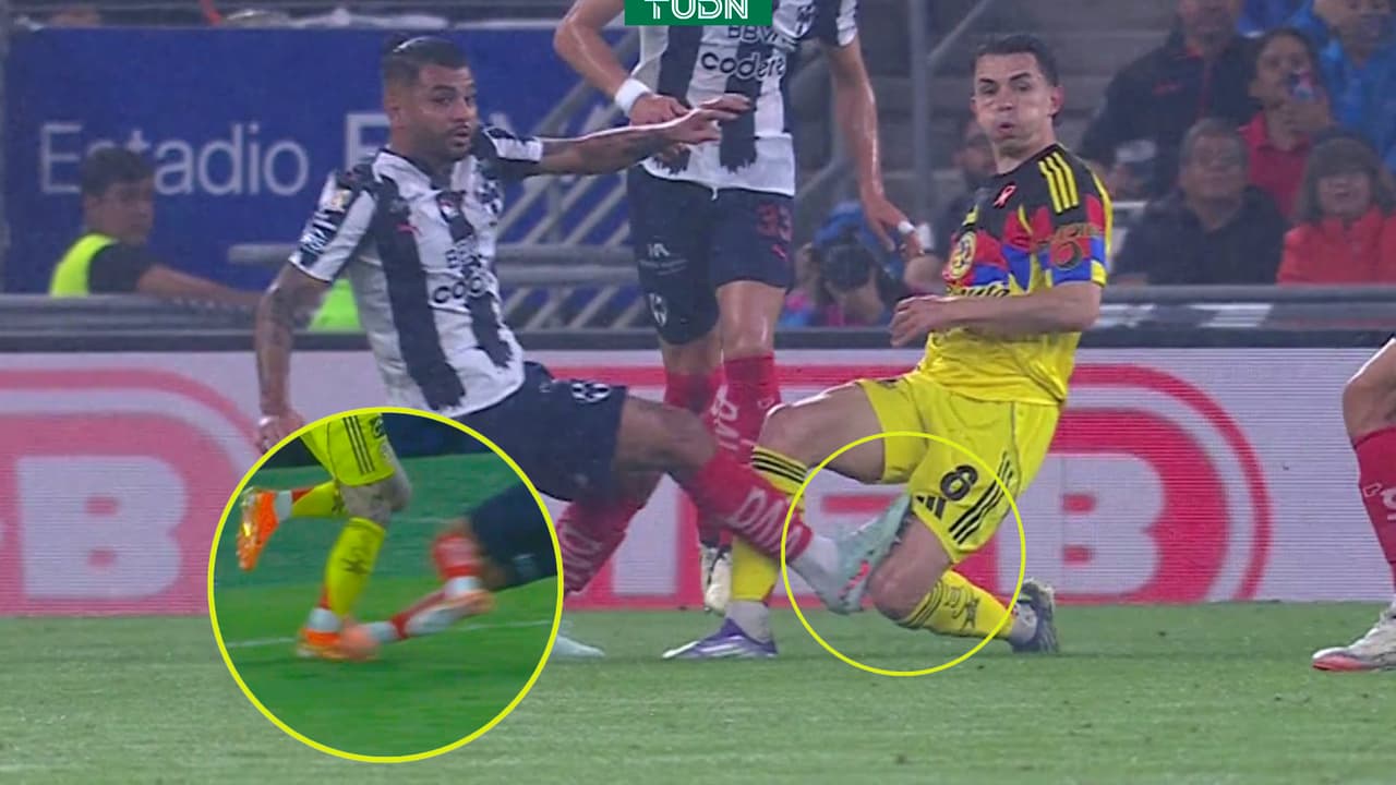 ¿Era para tarjeta roja? Se desata la polémica en el Monterrey vs. América