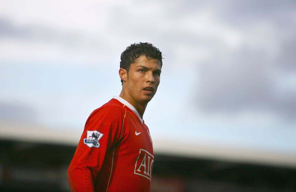 Ronaldo en 2007 durante un partido entre Manchester United y Fulham.