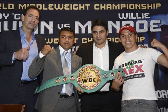 Román 'Chocolatito' González y Edgar Sosa serán el respaldo de Gennady Golovkin y Willie Monroe Jr. el 16 de mayo en Inglewood, California.