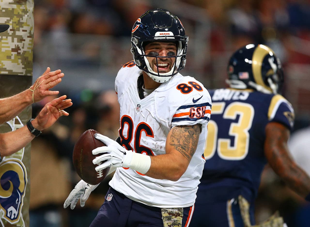 11. Zach Miller, TE, Chicago Bears.- 22.7 puntos.