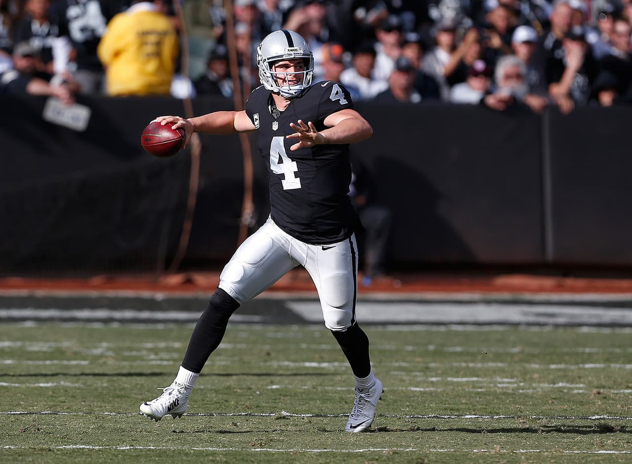 21. Derek Carr, QB, Oakland Raiders.- 17.28 puntos.