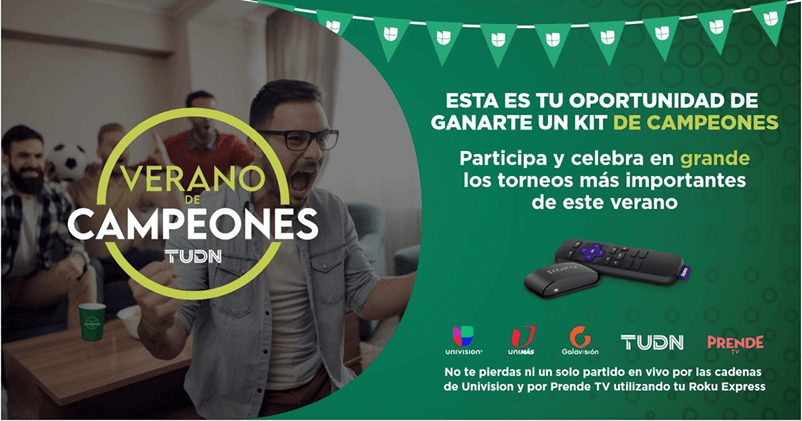 Ve la Euro 2020 gratis y gana un Roku Express con PrendeTV