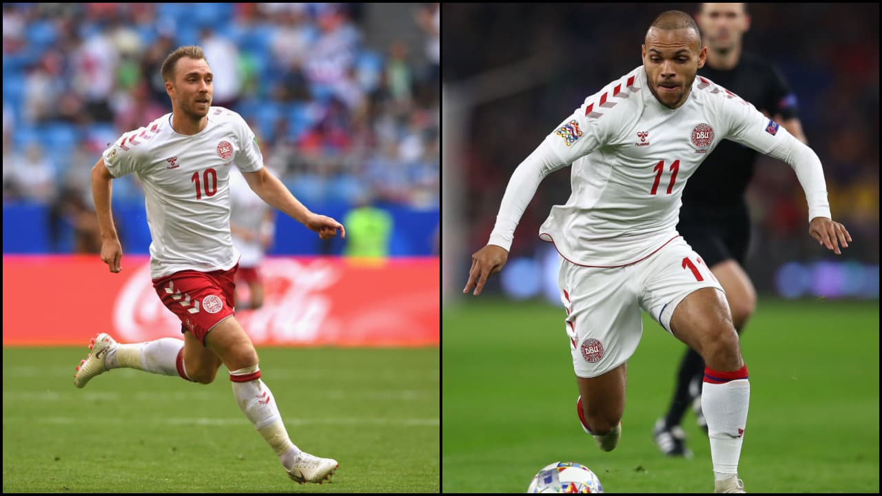 Dinamarca | Christian Eriksen del Inter y Martin Braithwaite del Barcelona, podrían hacer buena mancuerna en la ofensiva.