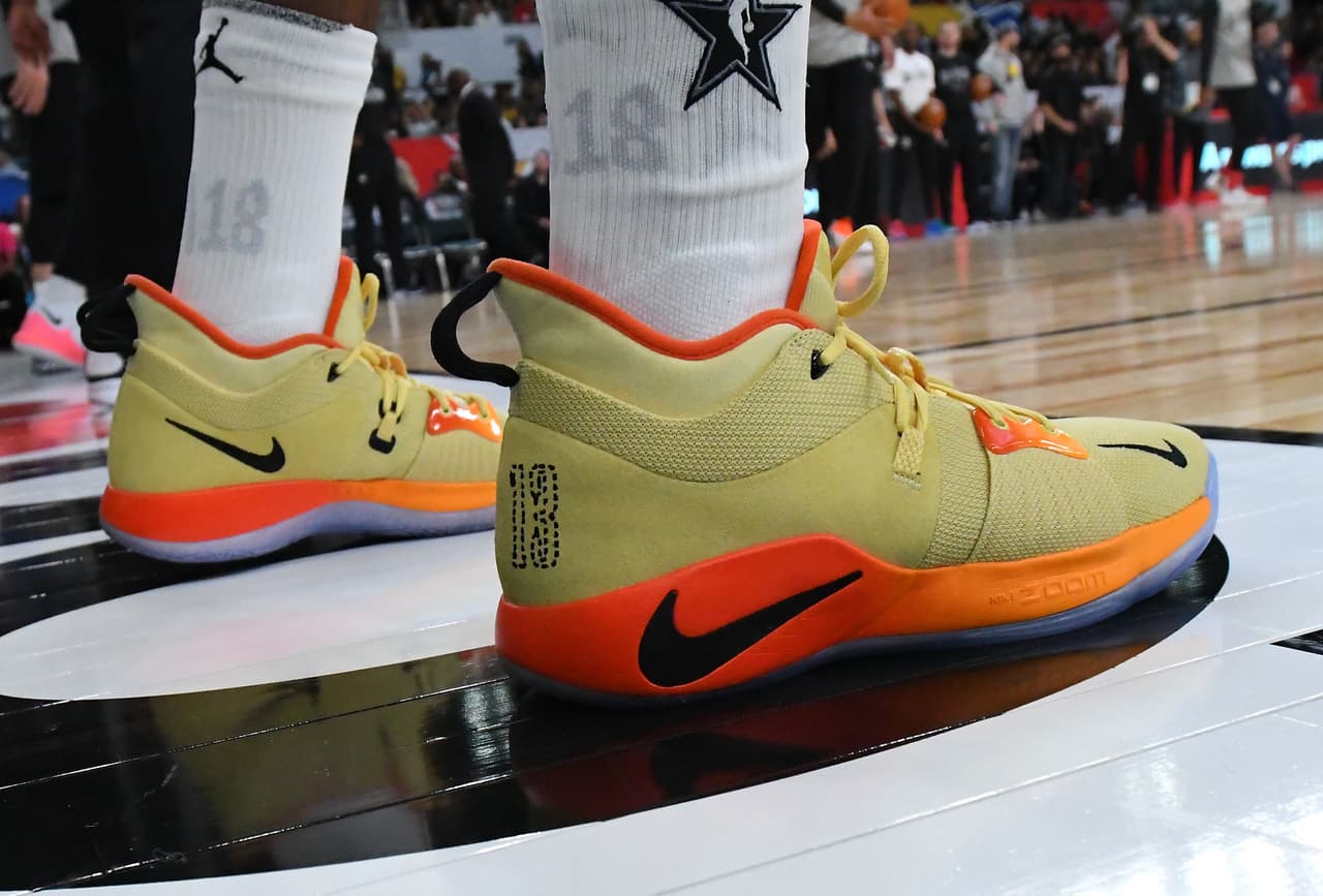 Paul George, durante el día de práctica.