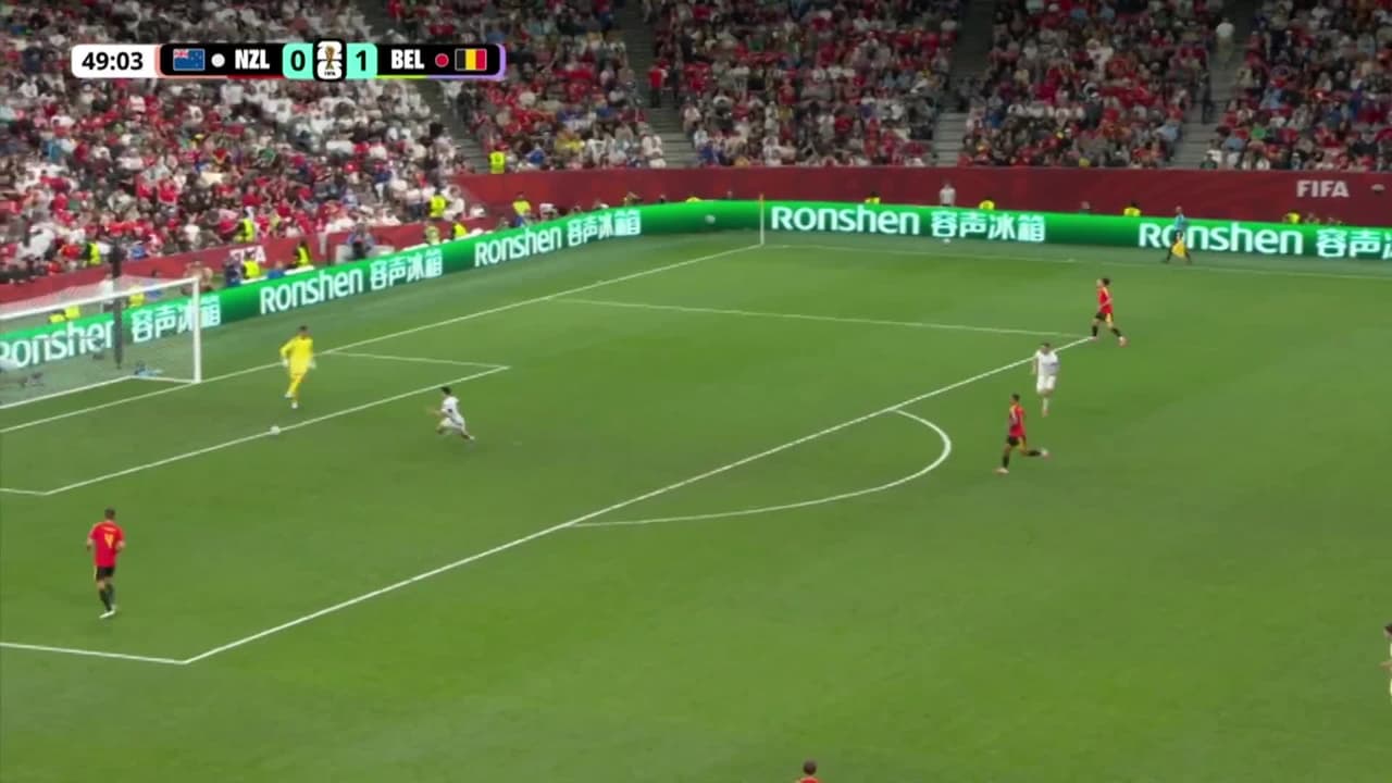 ¡GOL!  anota para Bélgica. Leandro Trossard