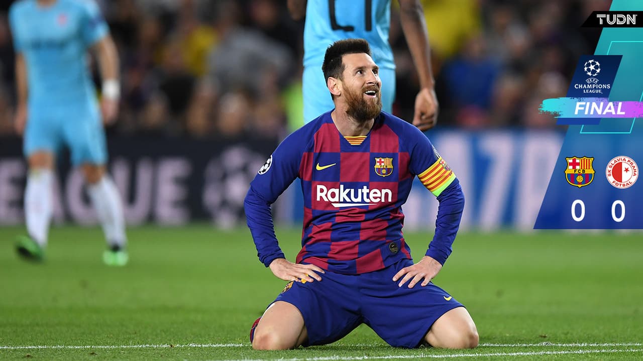 Aún contra Messi, Slavia Praga saca punto de oro del Camp Nou