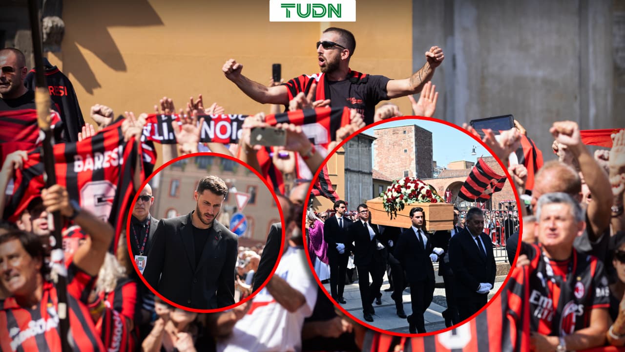 Santiago Gimenez presente en el multitudinario funeral de Franco Baresi