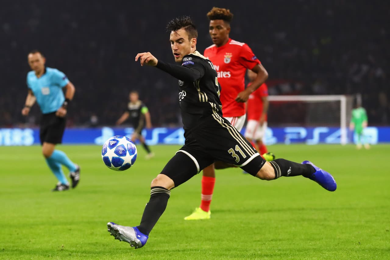 Nicolás Tagliafico: el lateral es el de mejor momento en la defensa argentina y con Ajax lveva 10 partidos en la Eredivisie y nueve partidos, cuatro en grupos, en Champions League, donde marcó dos goles.