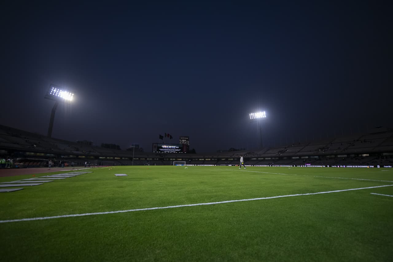 Vista panorámica del Estadio Olímpico Universitario para el partido entre los Pumas y Necaxa por la tercera jornada de la Copa por México 2022.