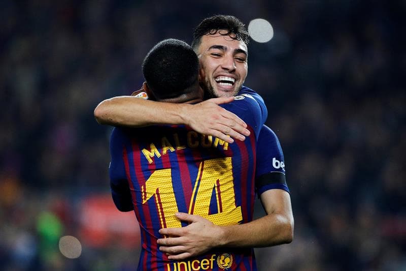 Sin embargo, Munir El Haddadi celebró al minuto18 del primer tiempo el 1-0 a favor de Barcelona.