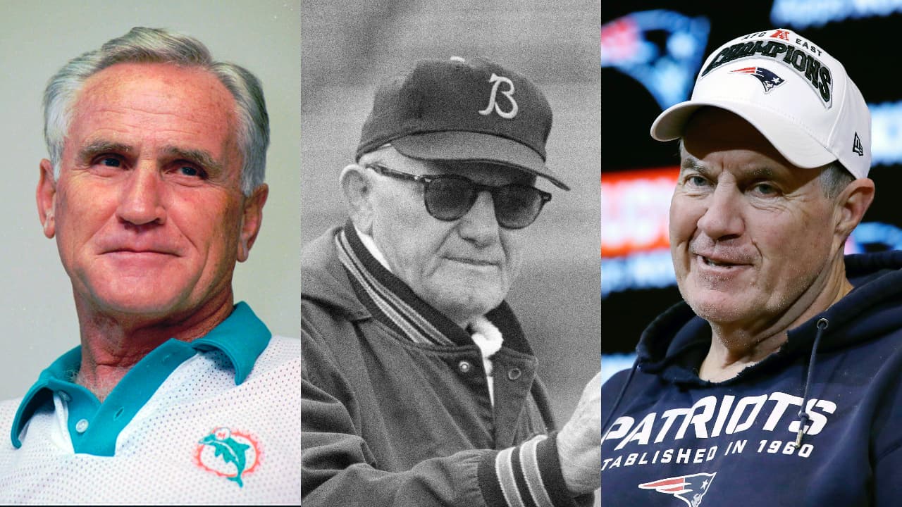 <b>¡Marcas imponentes!</b>
<br>- Estos son los 10 head coaches con más victorias en la historia de la NFL.
<br>- Todos tienen datos sobresalientes durante sus carreras.
