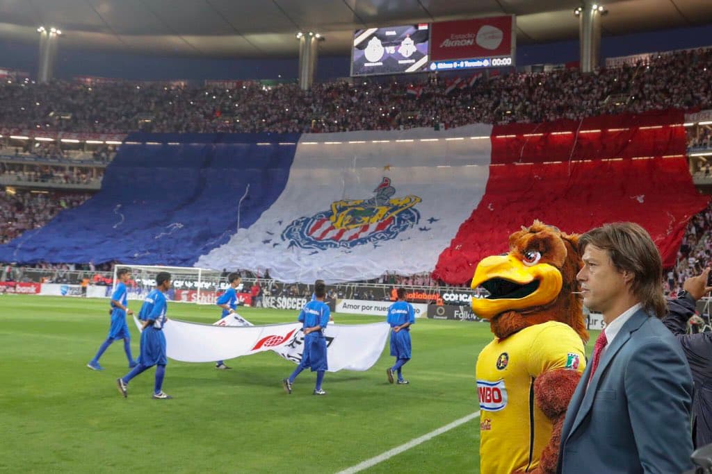 El equipo solo quería que su gente le ayudara a quitar a un intruso en un cuadro espectacular entre Matías Almeyda y la bandera gigante de su afición.