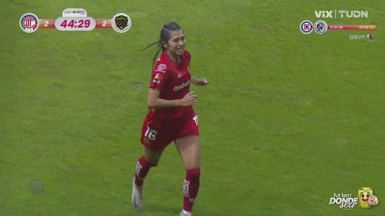 ¡Toluca lo empata! Lili Fernández la empuja al arco rival