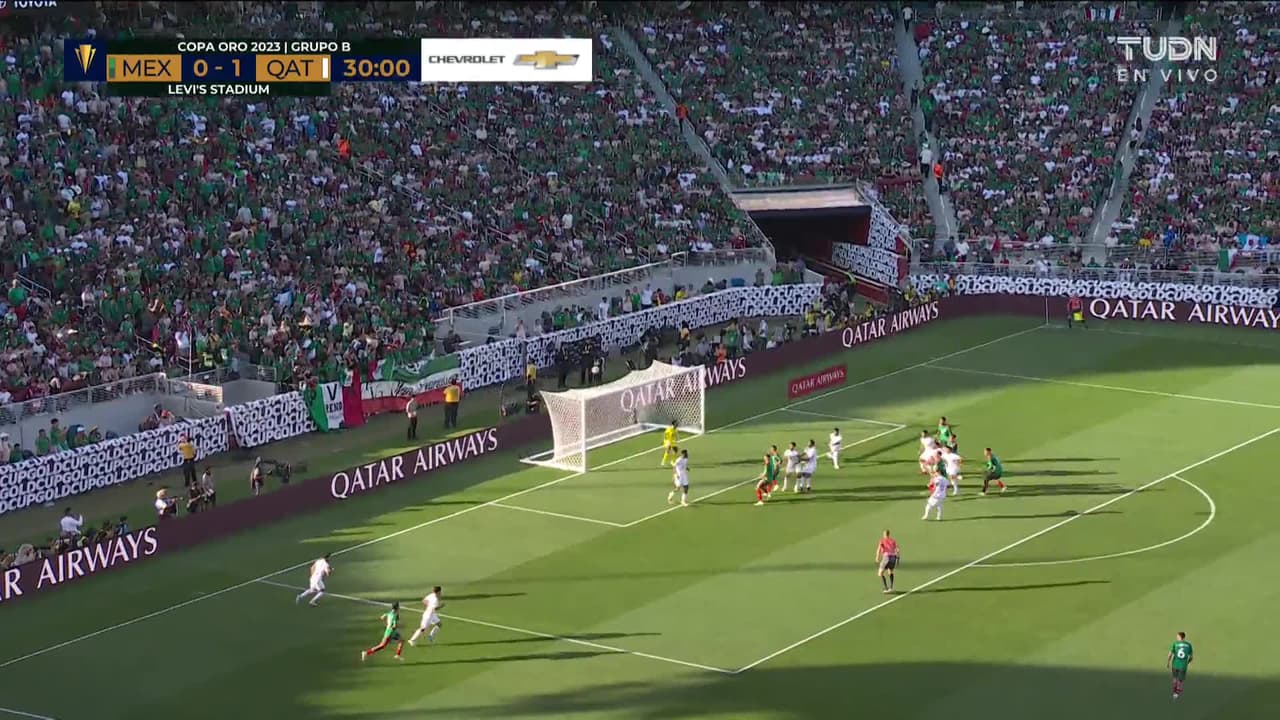 ¡TIRO ATAJADO! disparo por Santiago Giménez.