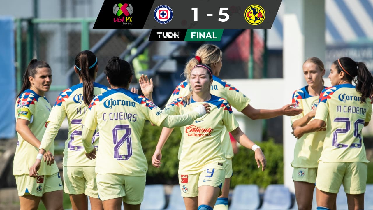 América humilla a Cruz Azul en el Clásico Joven de la Liga MX Femenil