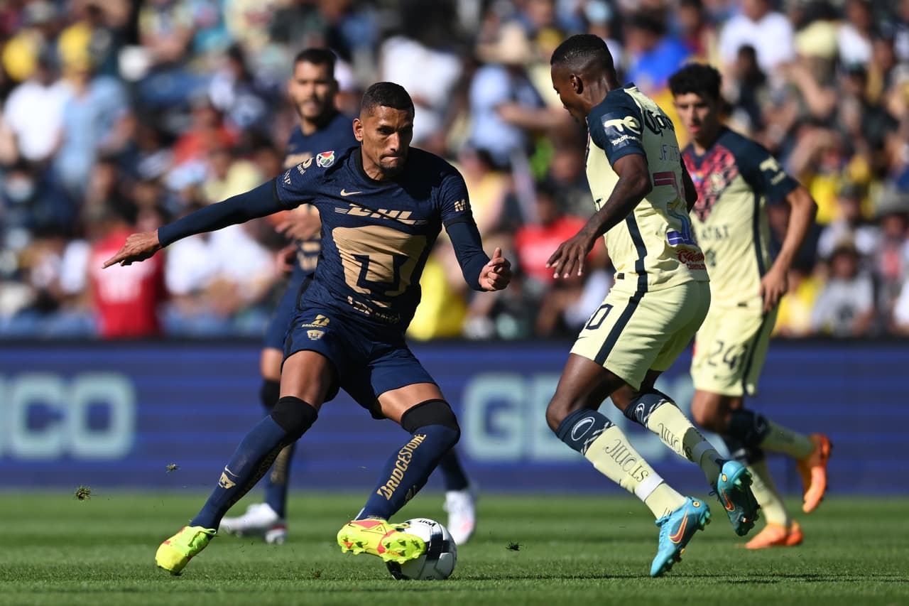 Pumas se impuso al América en partido amistoso con una gran actuación de Juan Ignacio Dinenno, quien hizo un doblete.